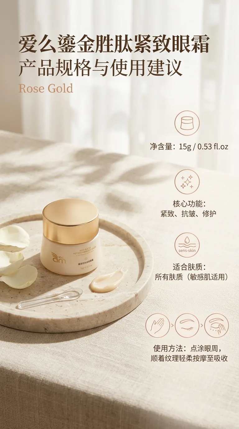 爱么鎏金胜肽紧致眼霜详情