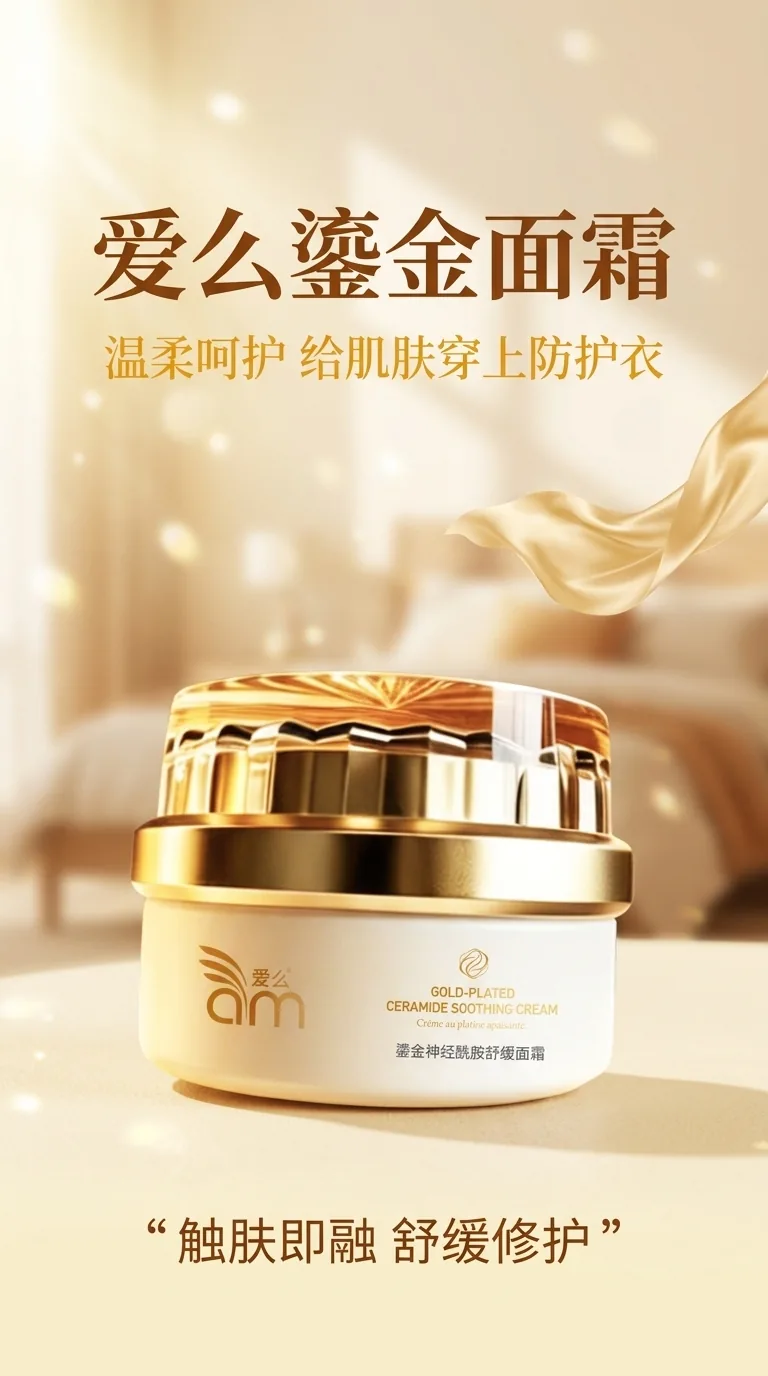 爱么鎏金神经酰胺舒缓面霜详情